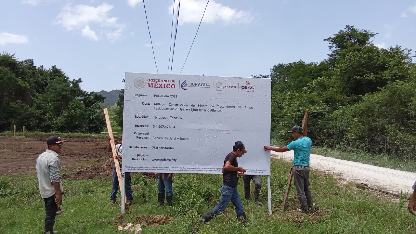 Planta de Tratamiento de Aguas Residuales en Tenosique, Tabasco