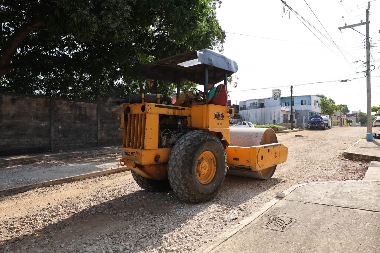 Pavimento hidráulico en Macuspana